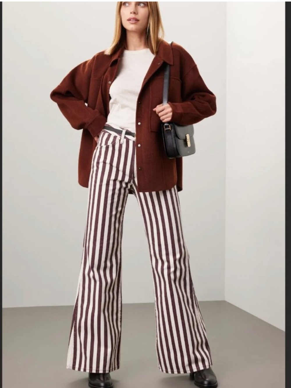 Free People Wrangler The Wanderer Striped Jeans 24x34